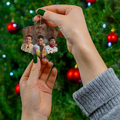 Jonas Brothers Ugly Sweater Photo Ceramic Ornament