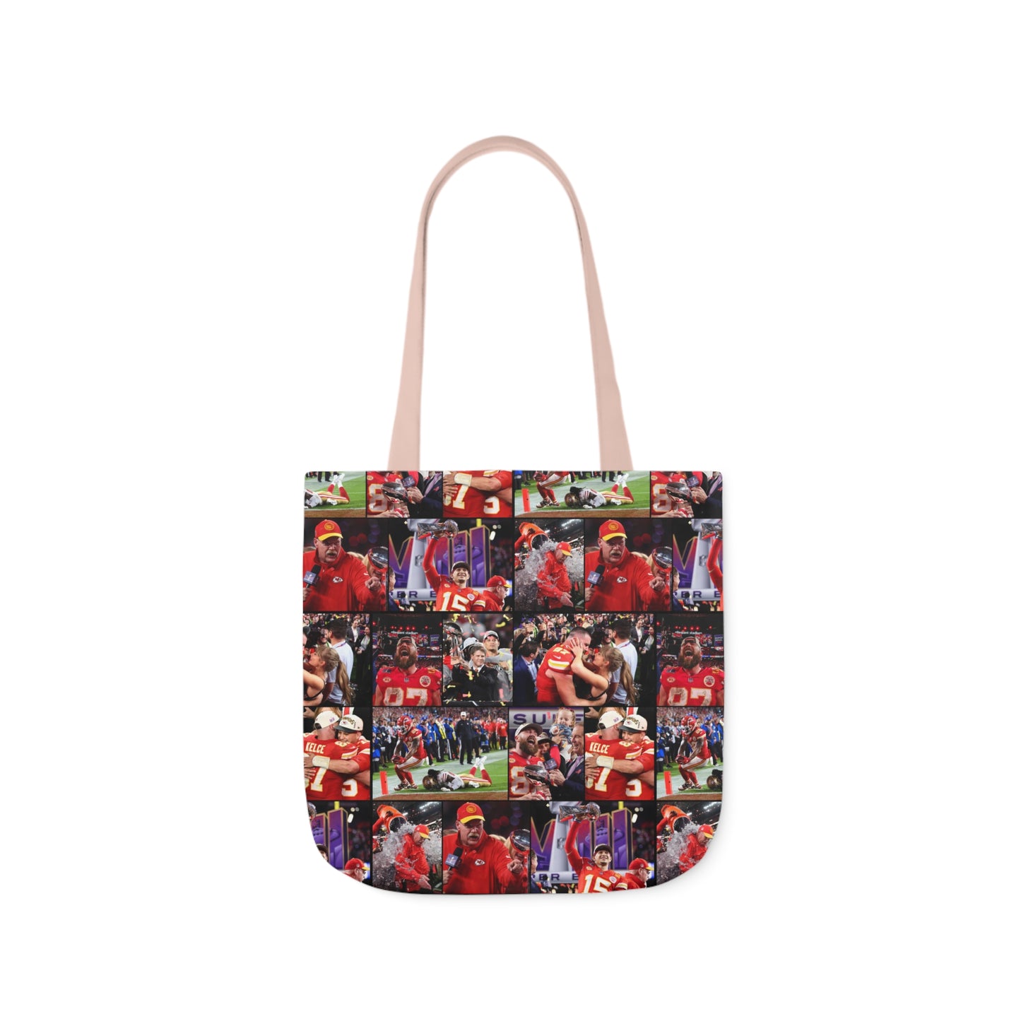 Kansas City Chiefs Superbowl LVIII Championship Victory Collage Polyester Canvas Tote Bag