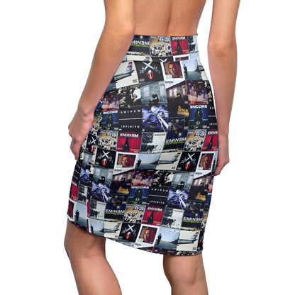 Eminem Album Art Cover Collage Women's Pencil Skirt