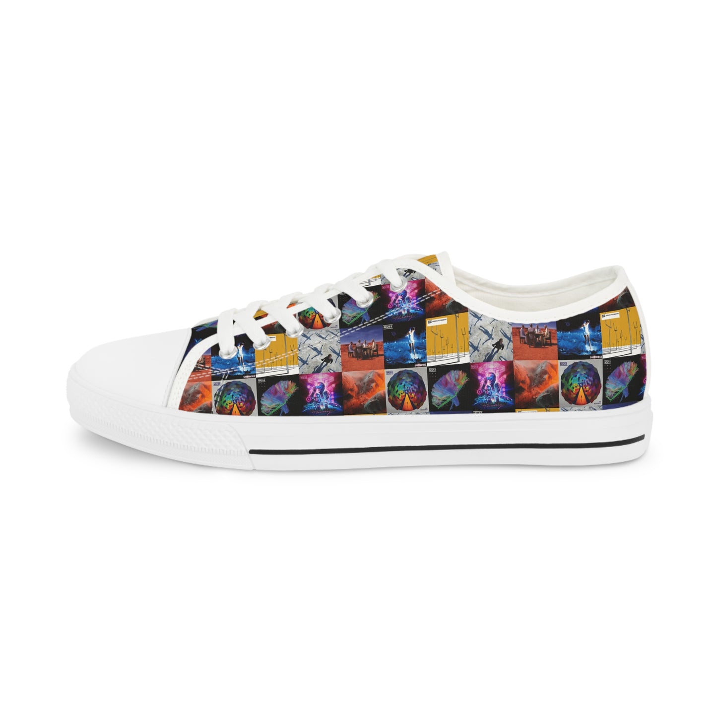 Muse Album Cover Collage Men's Low Top Sneakers