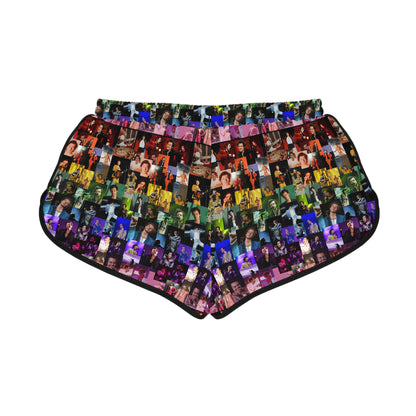 Harry Styles Rainbow Photo Collage Women's Relaxed Shorts