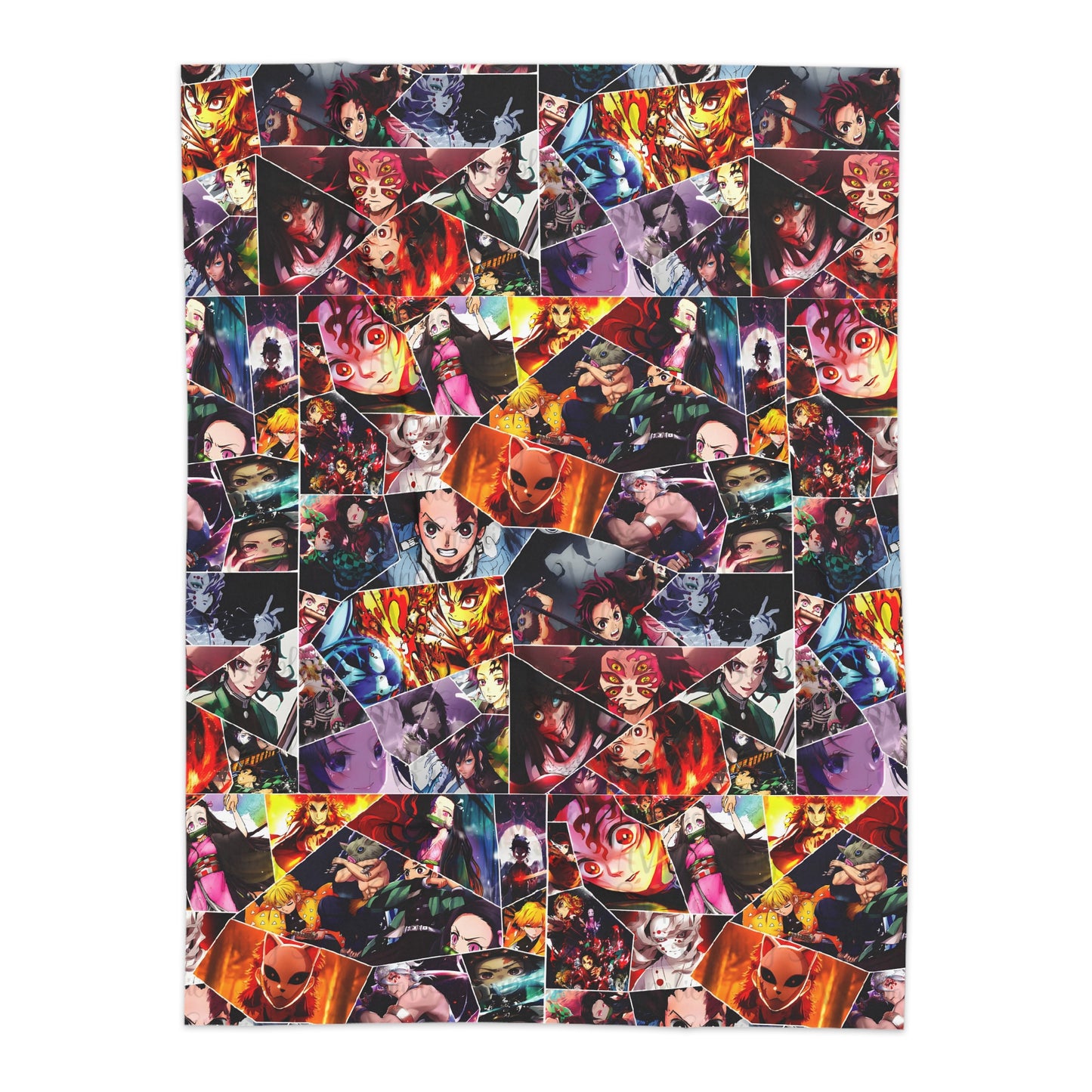 Demon Slayer Reflections Collage Sherpa Blanket