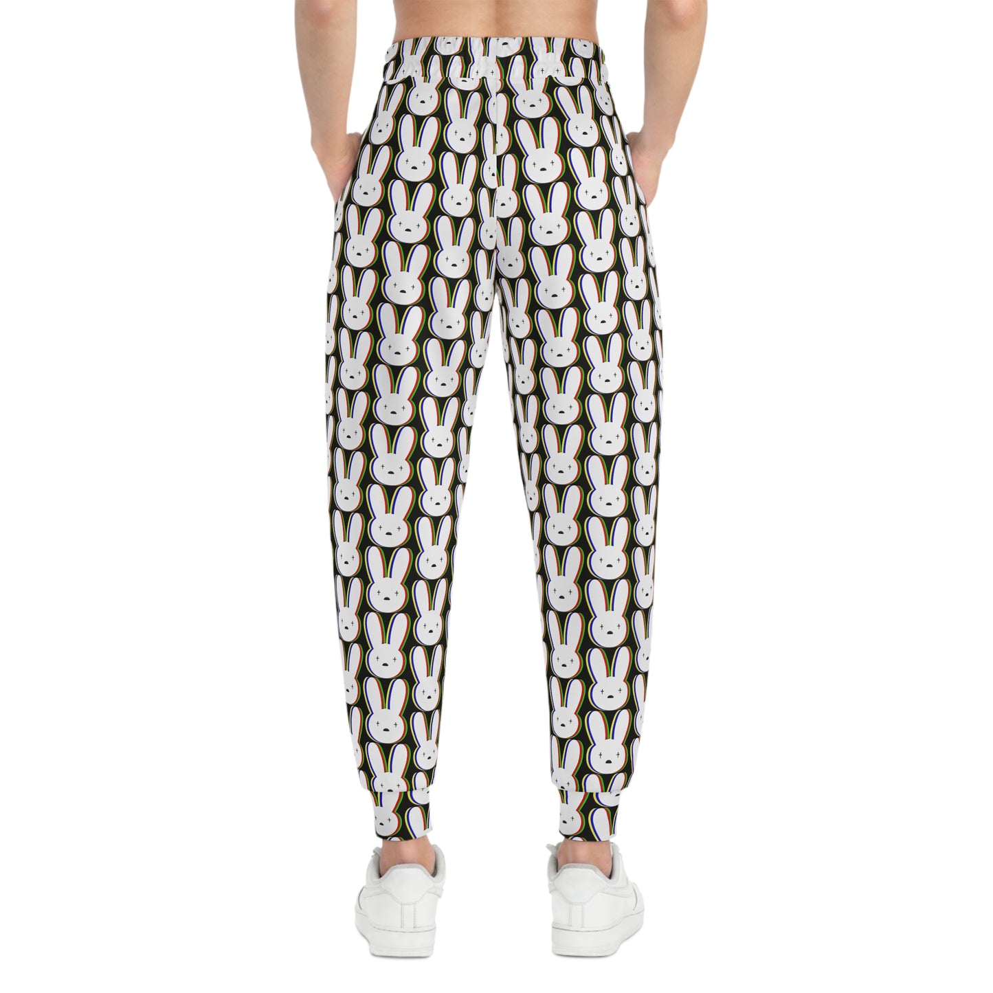 Bad Bunny Logo Pattern Athletic Jogger Sweatpants