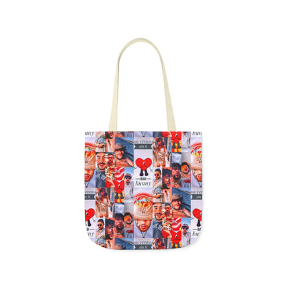 Bad Bunny Un Verano Sin Ti Photo Collage Polyester Canvas Tote Bag