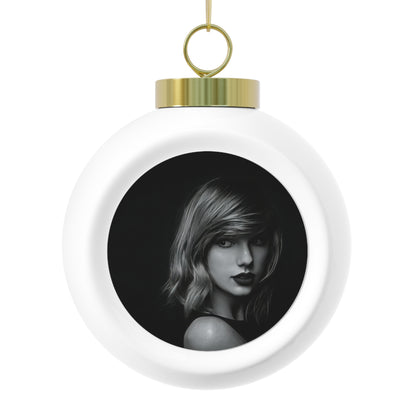 Taylor Swift Noir Christmas Ball Ornament