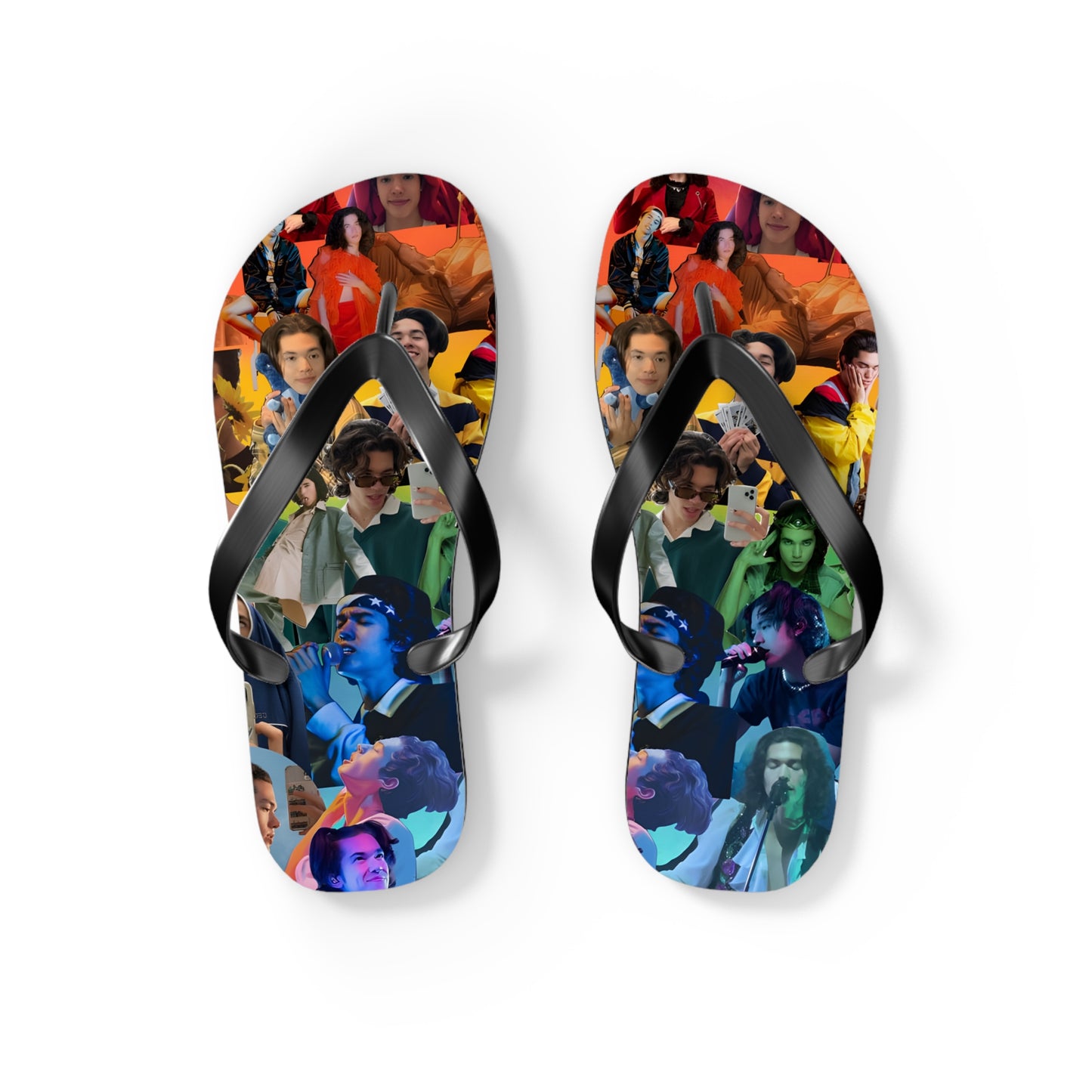 Conan Grey Rainbow Photo Collage Flip Flops