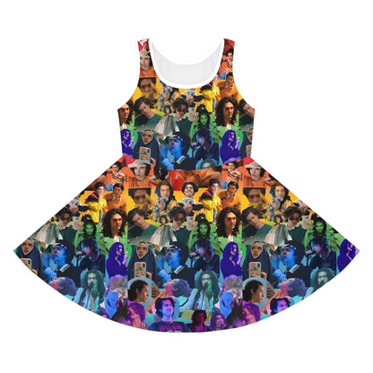 Conan Grey Rainbow Photo Collage Girls' Sleeveless Sundress