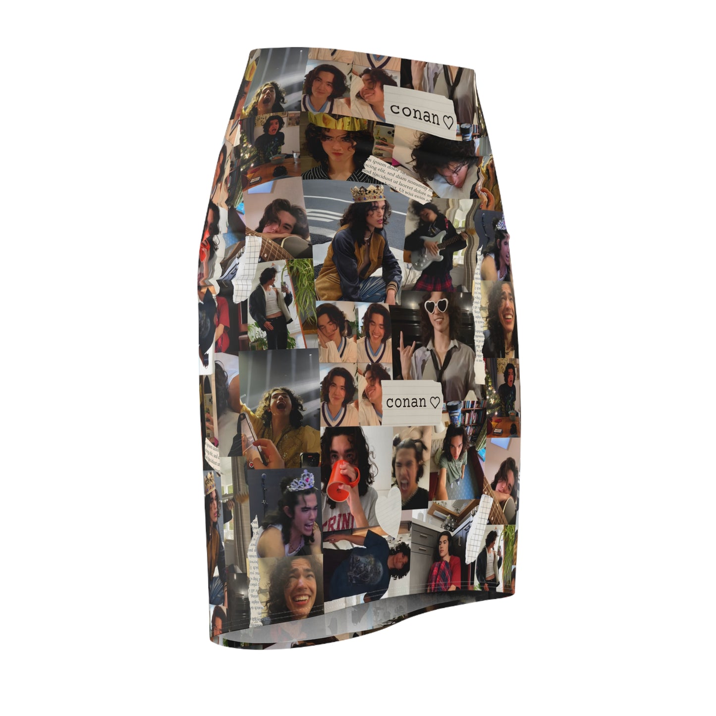 Conan Grey Being Cute Photo Collage Women's Pencil Skirt