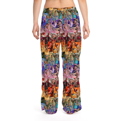 Taylor Swift Rainbow Photo Collage Women's Pajama Pants