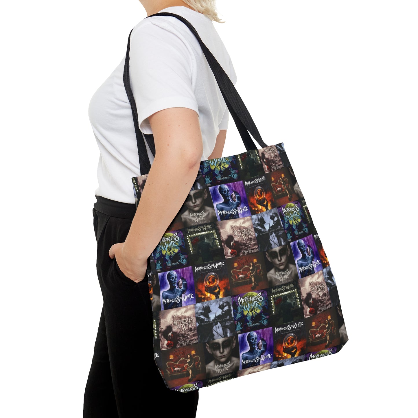 Motionless In White Album Cover Collage Tote Bag