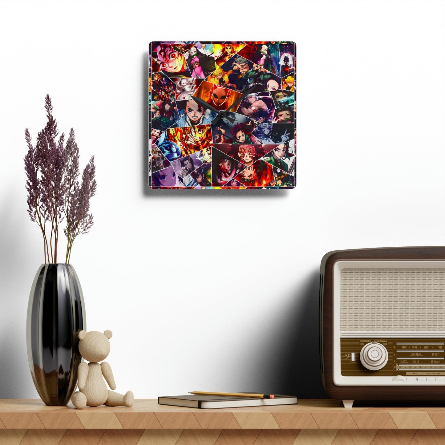 Demon Slayer Reflections Collage Acrylic Wall Clock