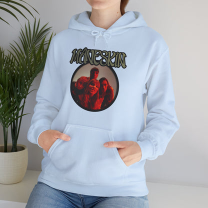 Måneskin Circular Group Photo Unisex Heavy Blend Hooded Sweatshirt