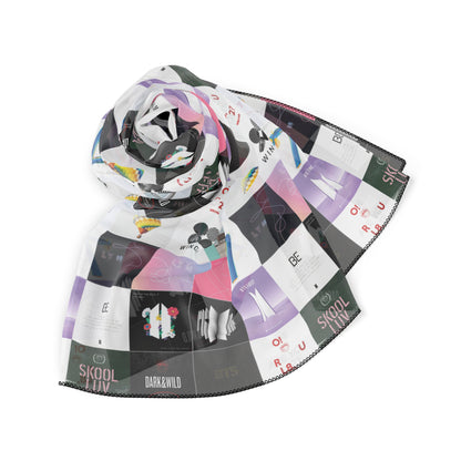 BTS Album Cover Art Collage Polyester Scarf