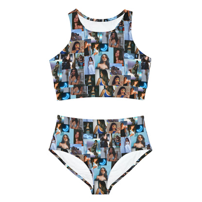 Madison Beer Mind In The Clouds Collage Sporty Bikini Set