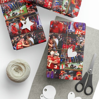 Kansas City Chiefs Superbowl LVIII Championship Victory Collage Gift Wrapping Paper