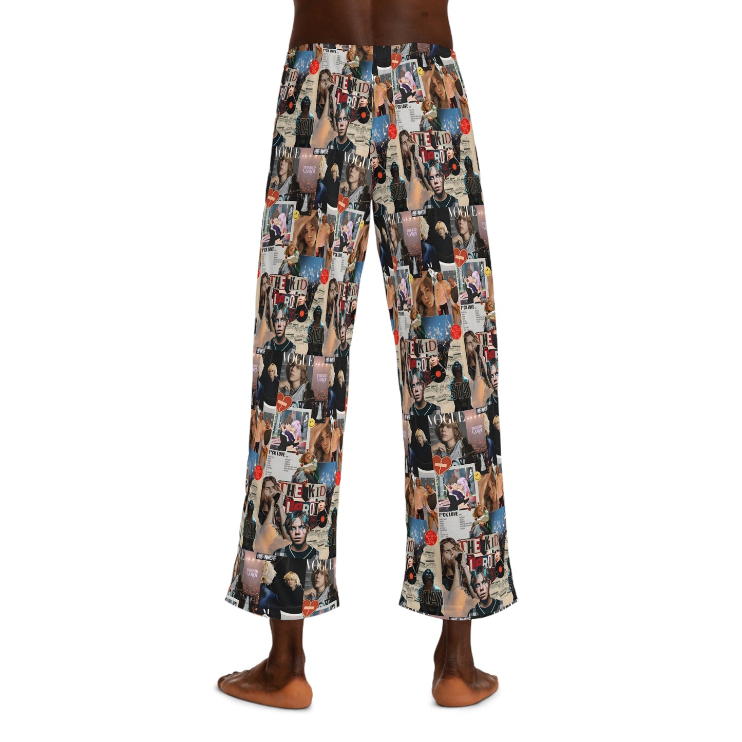 The Kid LAROI No Music No Life Collage Men's Pajama Pants