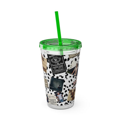 Morgan Wallen Yeehaw Collage Sunsplash Tumbler with Straw