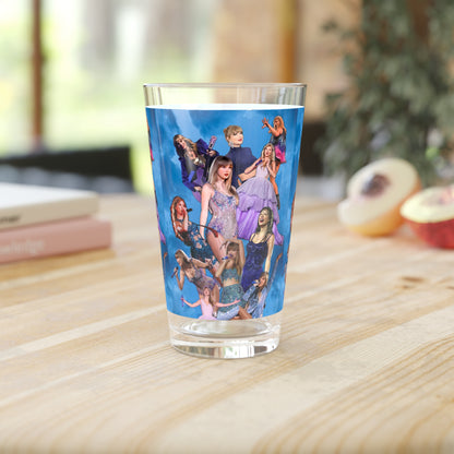 Taylor Swift Blue Skies Collage Pint Glass