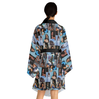 Madison Beer Mind In The Clouds Collage Long Sleeve Kimono Robe