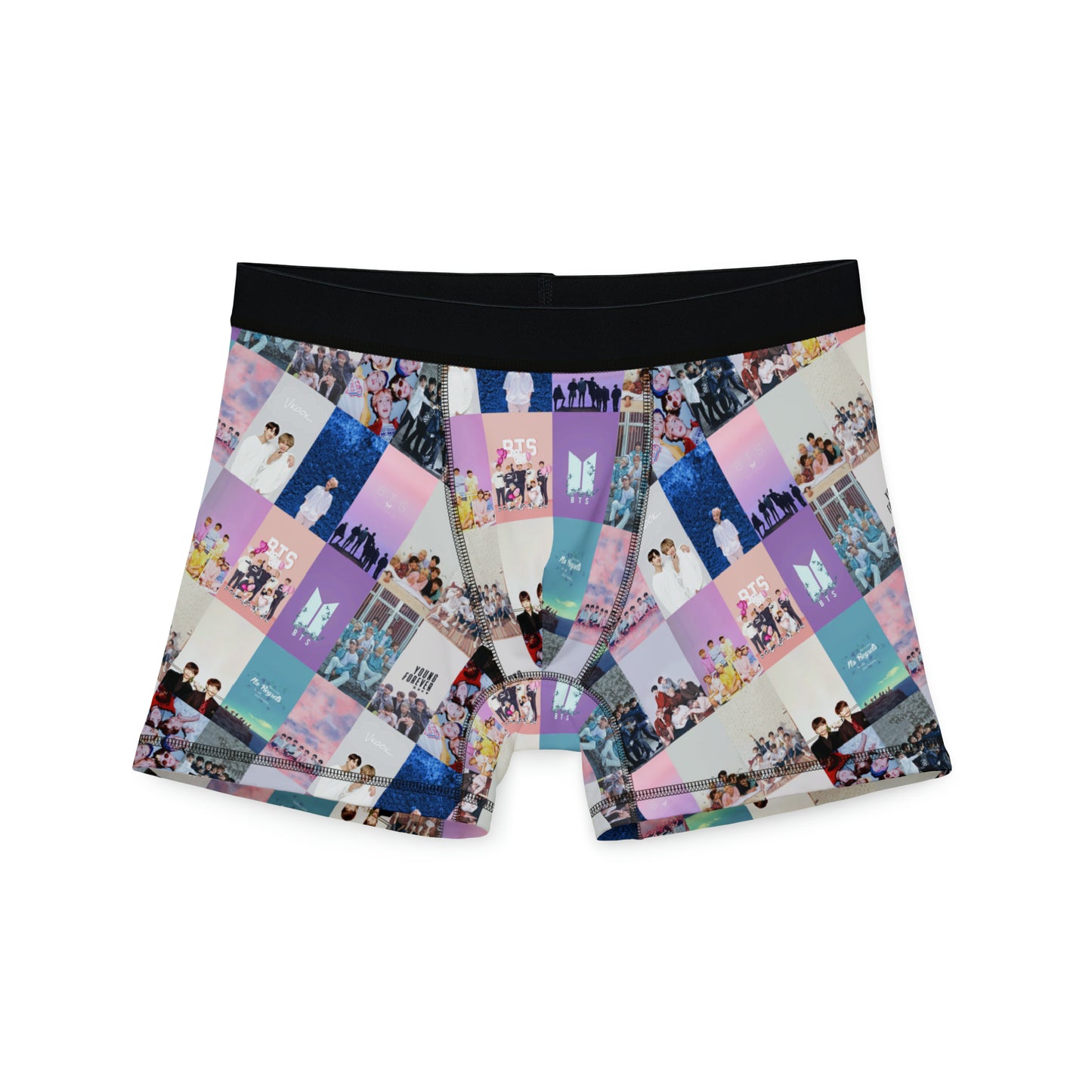 BTS Pastel Aesthetic Collage Men's Boxers