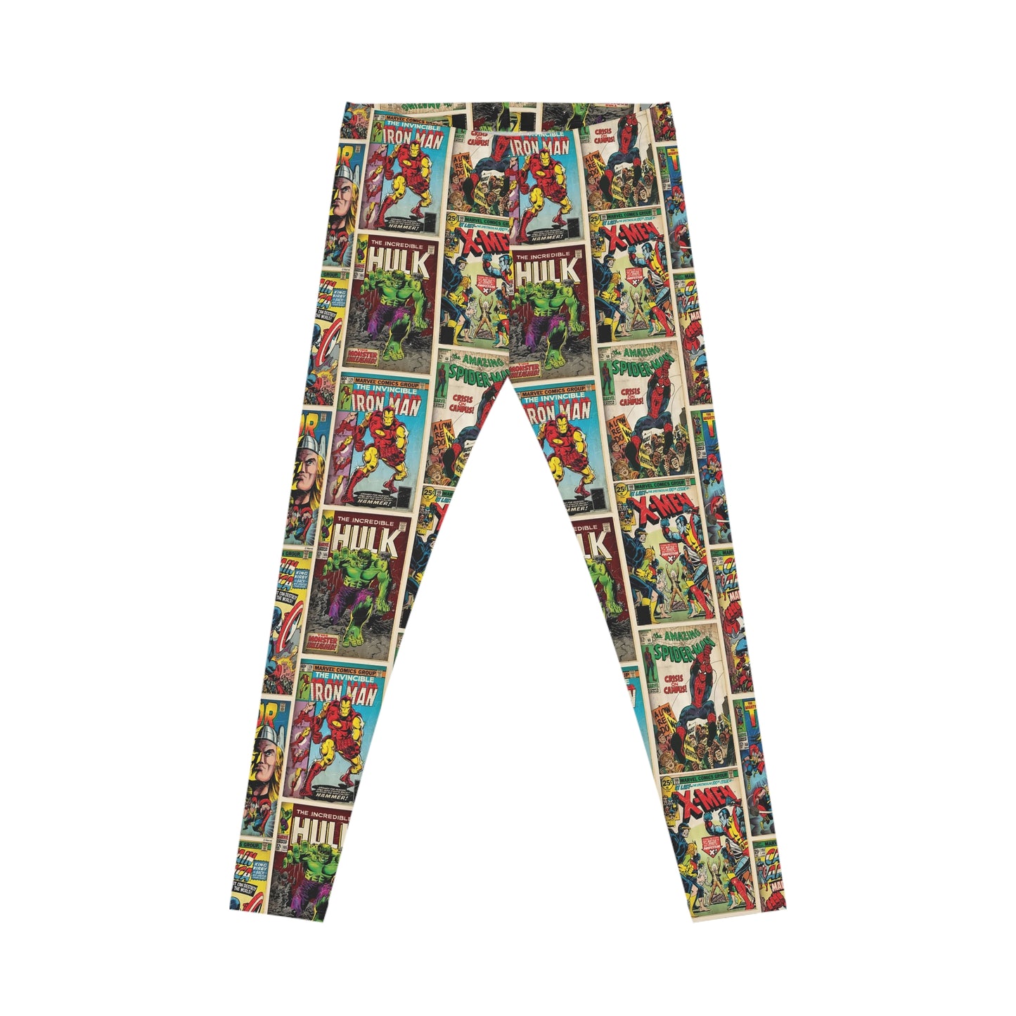 Marvel Comic Book Cover Collage Women's Casual Leggings