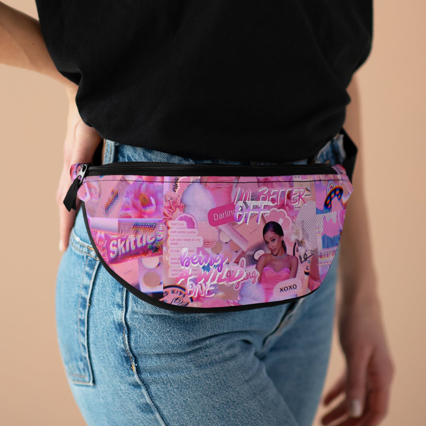 Ariana Grande Purple Vibes Collage Fanny Pack