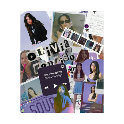 Olivia Rodrigo Deja Vu Collage Matte Poster