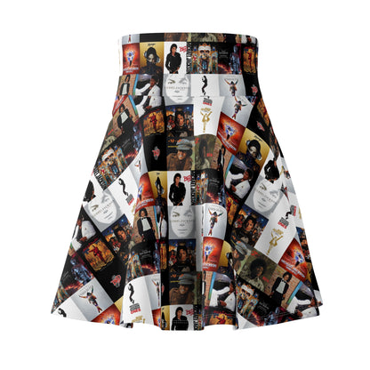 Michael Jackson Album Cover Collage Women's Skater Skirt