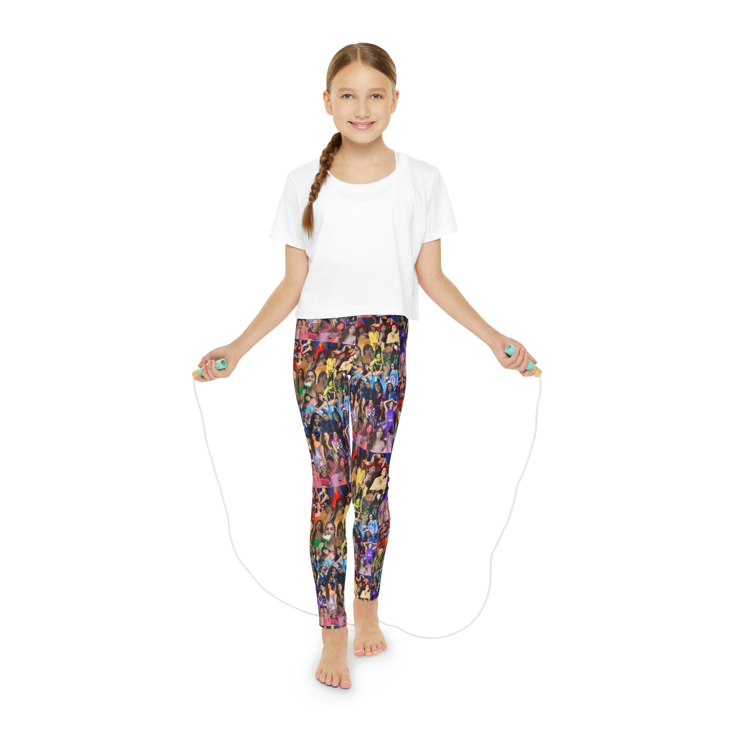 Olivia Rodrigo Rainbow Collage Youth Full-Length Leggings