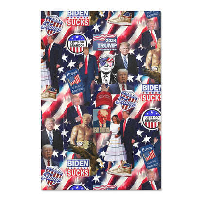 Donald Trump 2024 MAGA Montage Area Rugs