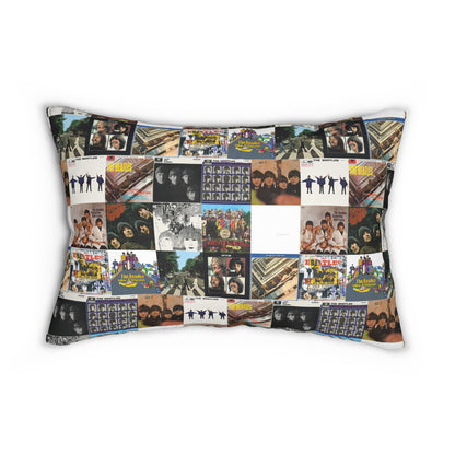 The Beatles Album Cover Collage Polyester Lumbar Pillow