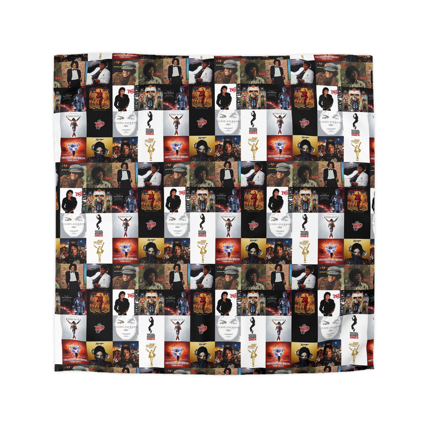 Michael Jackson Album Cover Collage Microfiber Duvet Cover