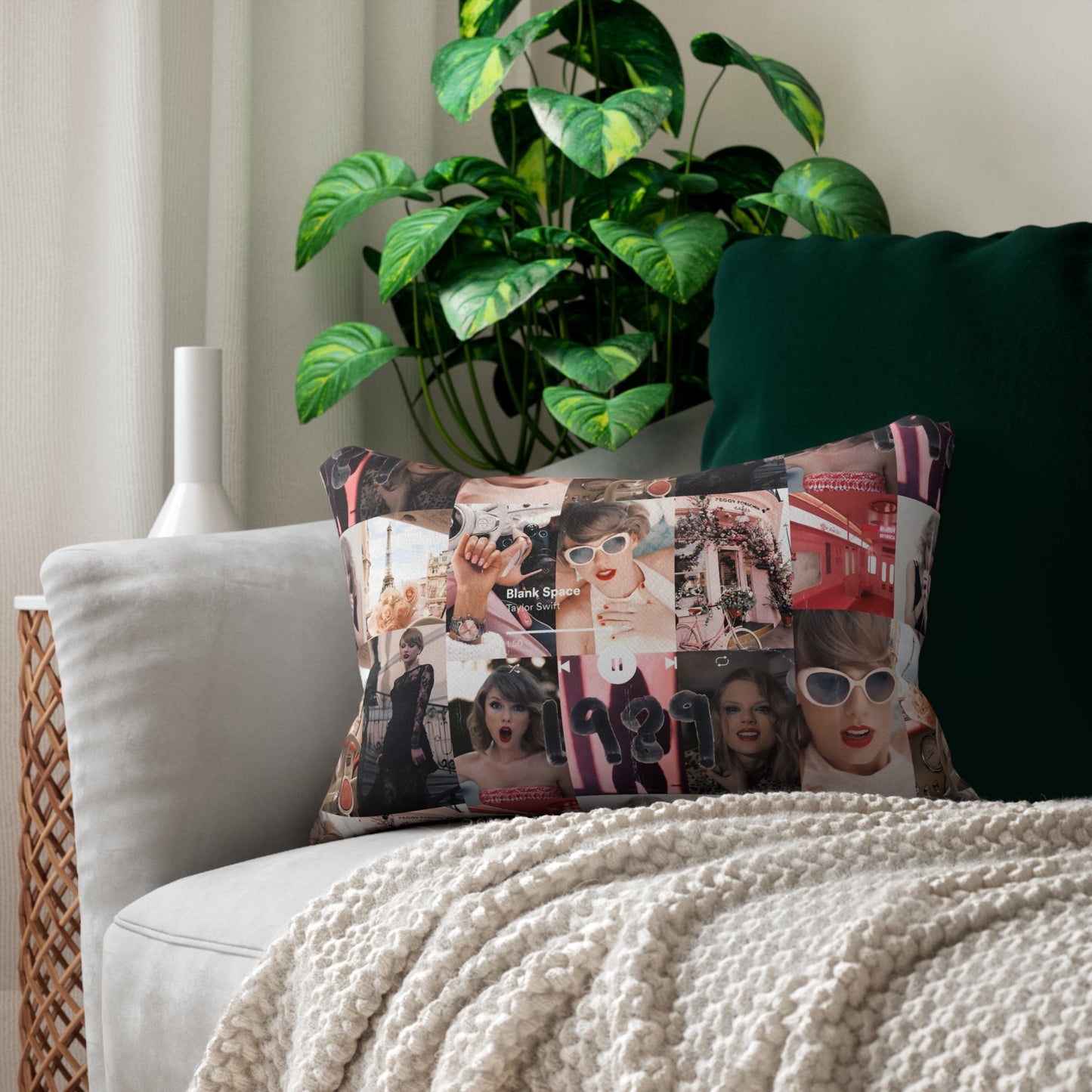 Taylor Swift 1989 Blank Space Collage Spun Polyester Lumbar Pillow