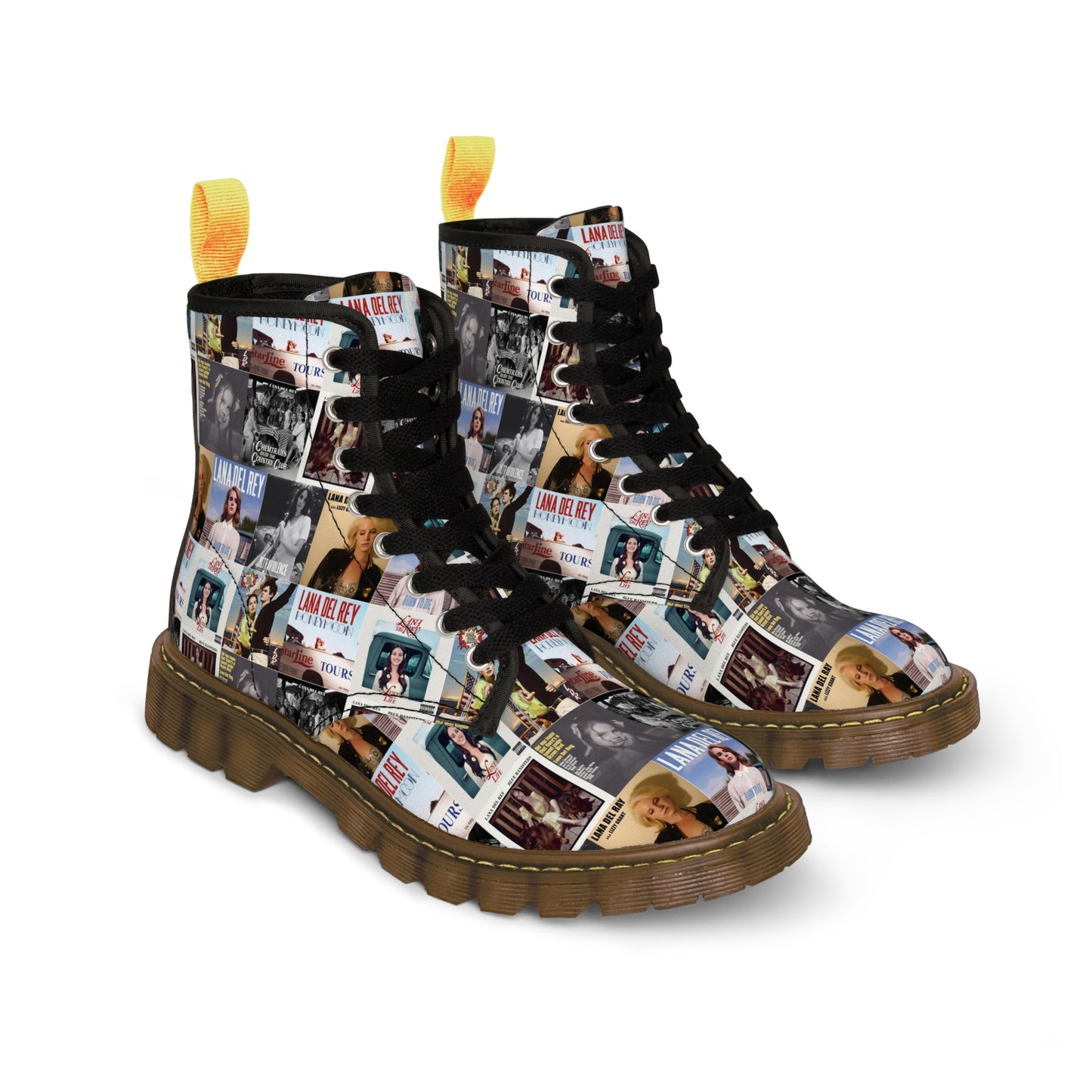 Lana Del Rey Album Cover Collage Women's Canvas Boots