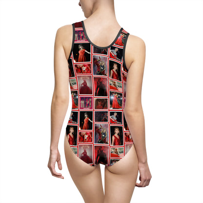 Taylor Swift Red Era Collage Women's Classic One-Piece Swimsuit