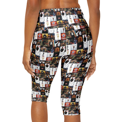 Michael Jackson Album Cover Collage Yoga Capri Leggings