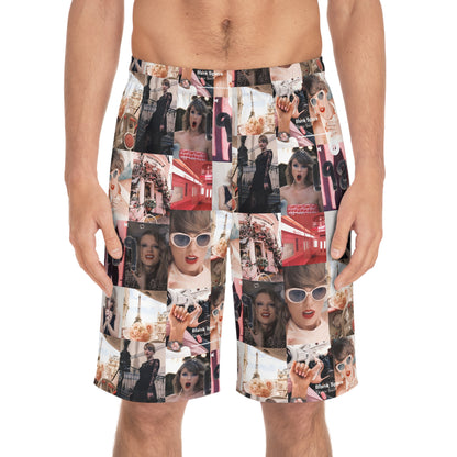 Taylor Swift 1989 Blank Space Collage Men's Board Shorts