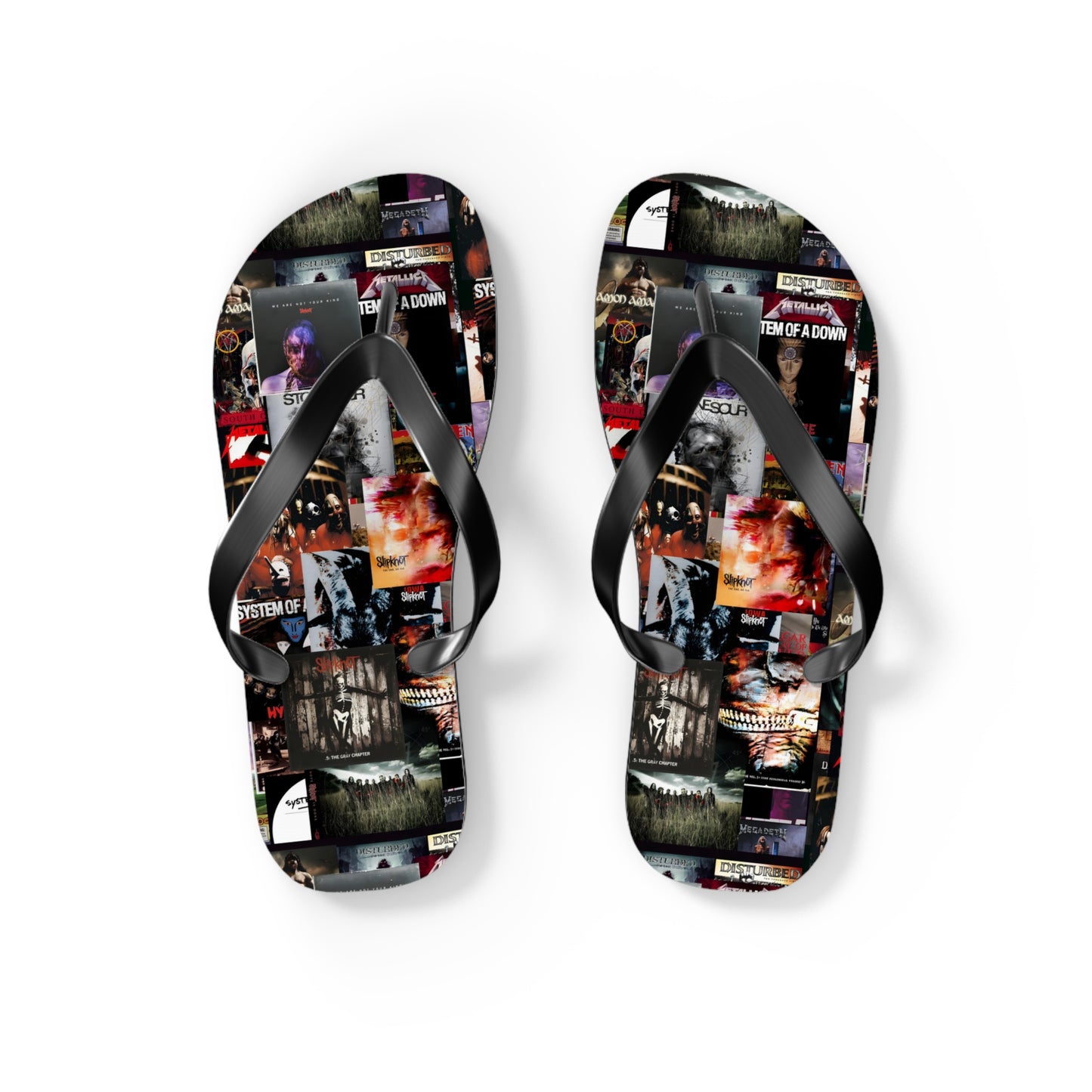 Slipknot Chaotic Album Art Collage Flip Flops