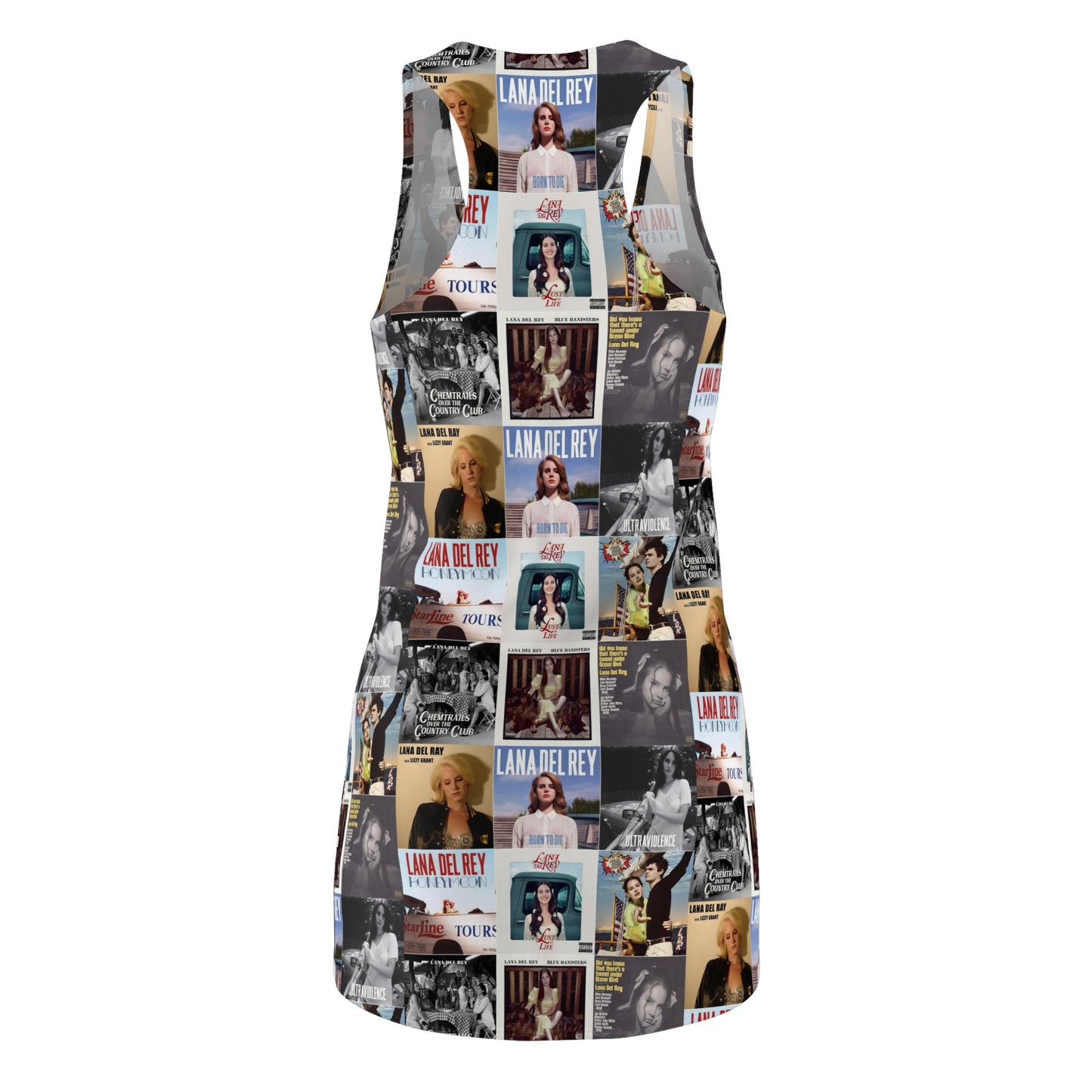 Lana Del Rey Album Cover Collage Women's Cut & Sew Racerback Dress