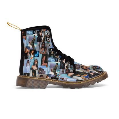 Madison Beer Mind In The Clouds Collage Women's Canvas Boots