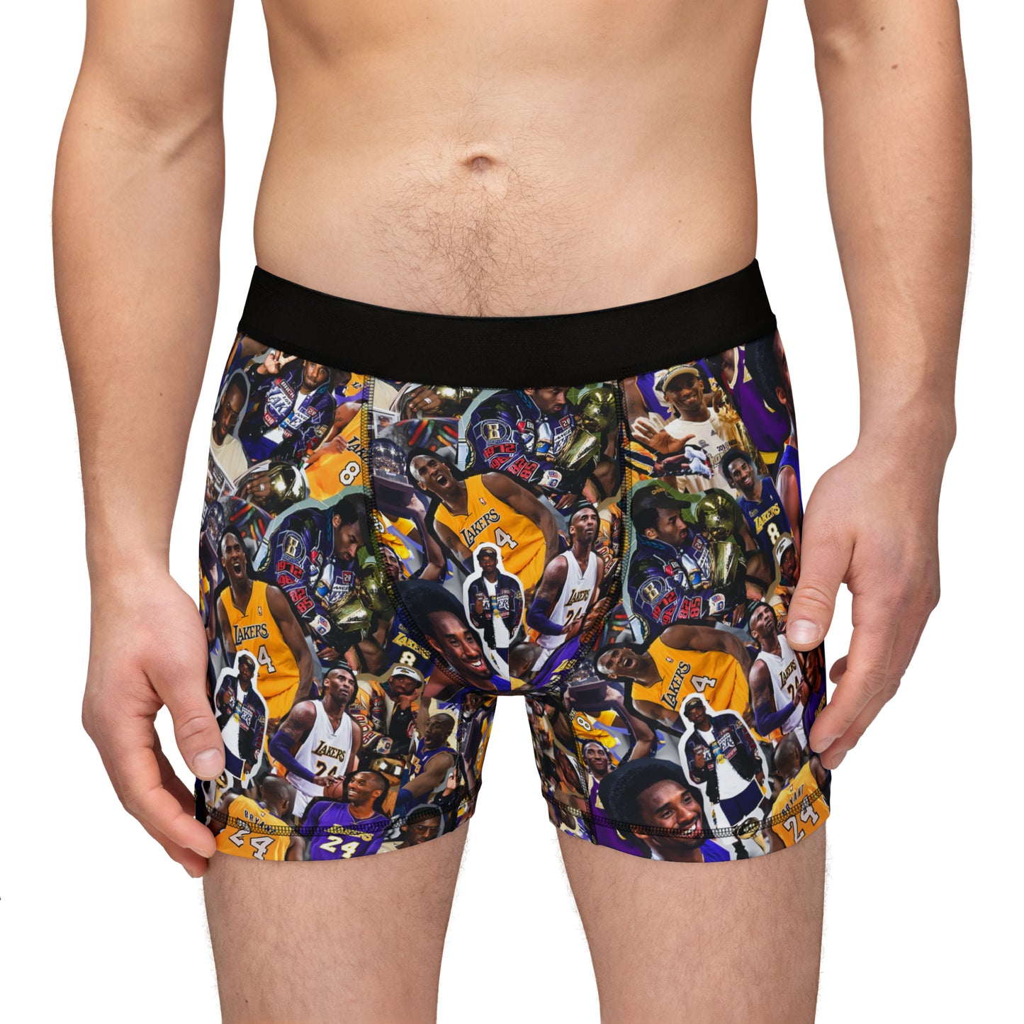 Kobe Bryant Career Moments Photo Collage Men's Boxers