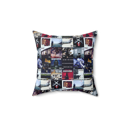 Eminem Album Art Cover Collage Spun Polyester Square Pillow