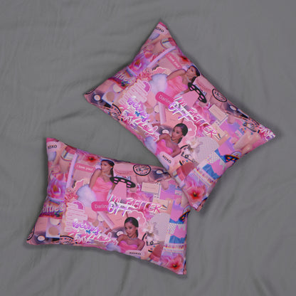 Ariana Grande Purple Vibes Collage Polyester Lumbar Pillow