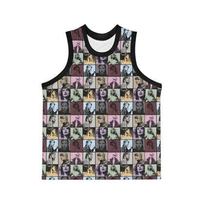 Taylor Swift Eras Collage Unisex Basketball Jersey