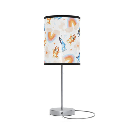 Bluey Rainbows & Flowers Pattern Lamp on a Stand