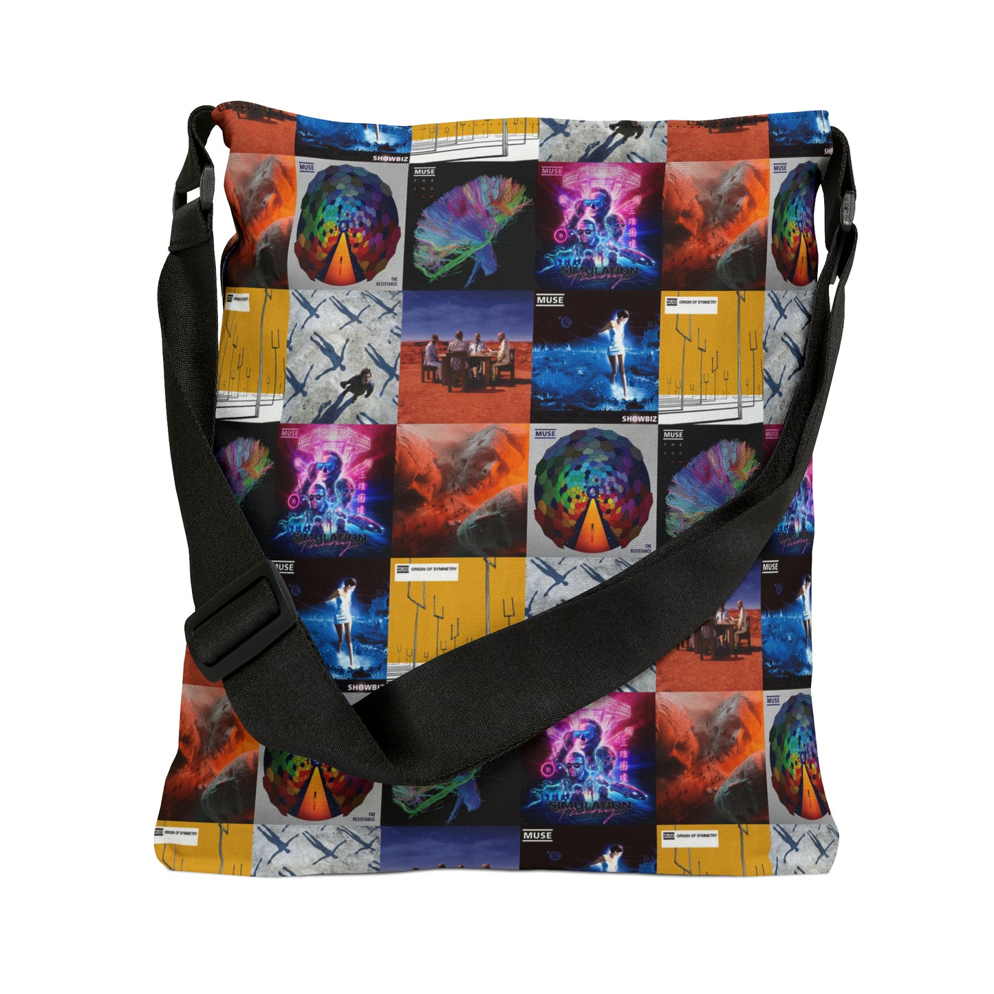 Muse Album Cover Collage Adjustable Tote Bag