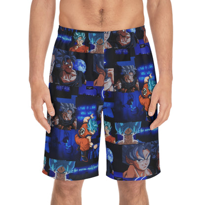 Dragon Ball Z Saiyan Moonlight Collage Men's Board Shorts