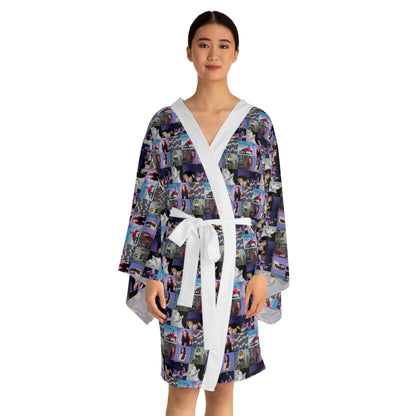 Olivia Rodrigo Album Cover Art Collage Long Sleeve Kimono Robe