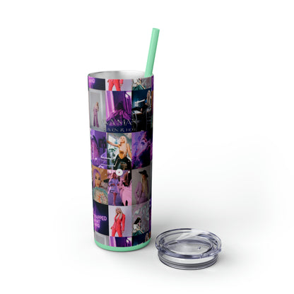 Ava Max Belladonna Photo Collage Skinny Tumbler with Straw