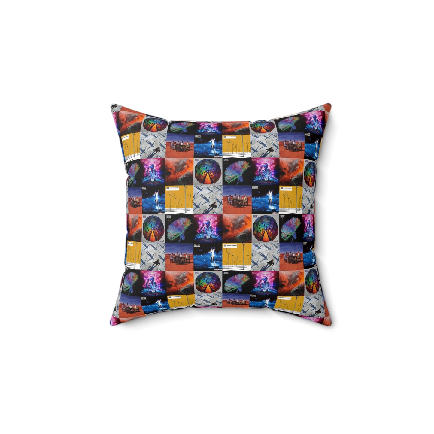 Muse Album Cover Collage Spun Polyester Square Pillow